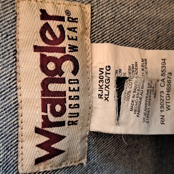 Wrangler Jean Jacket Xl unisex rhinestones lion - Picture 7 of 8